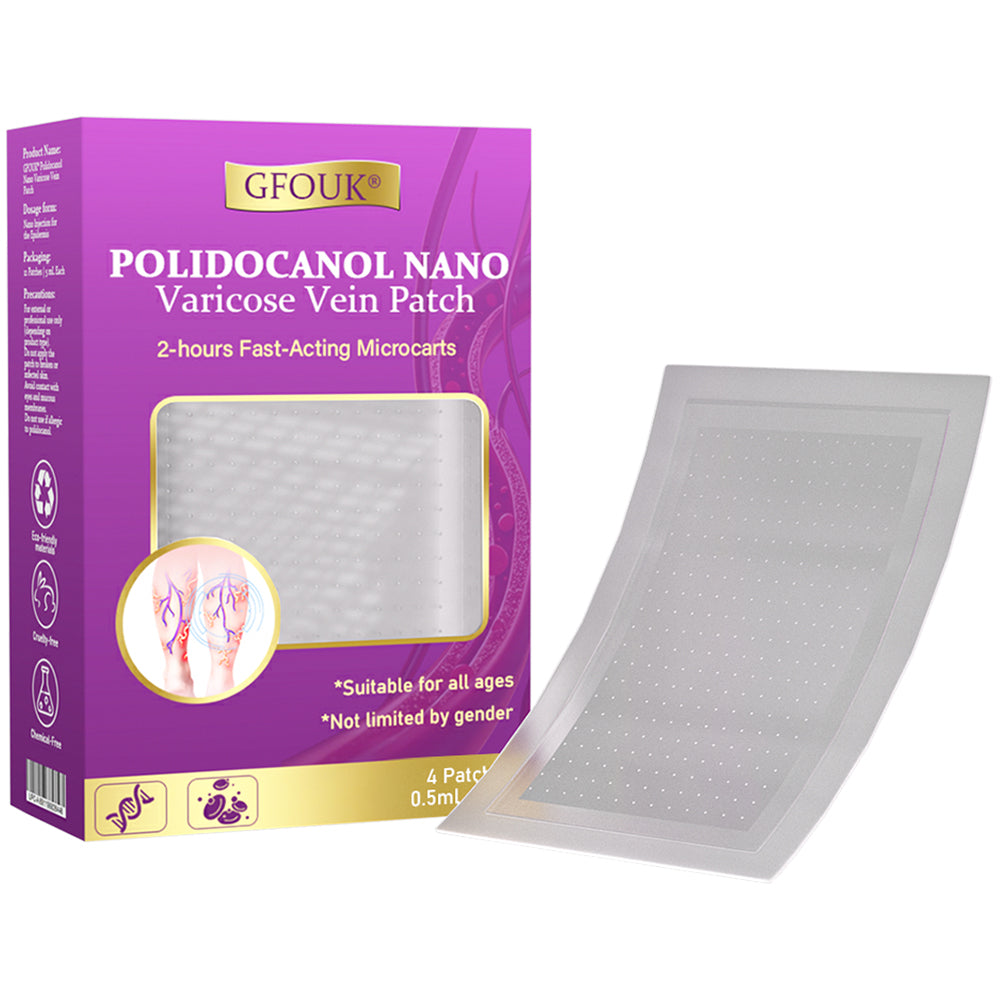 ✅GFOUK® Polidocanol Nano Varicose Vein Patch👩🏼⚕️Recommended by Irish College of Phlebology (Suitable for varicose veins, spider veins, and leg swelling)