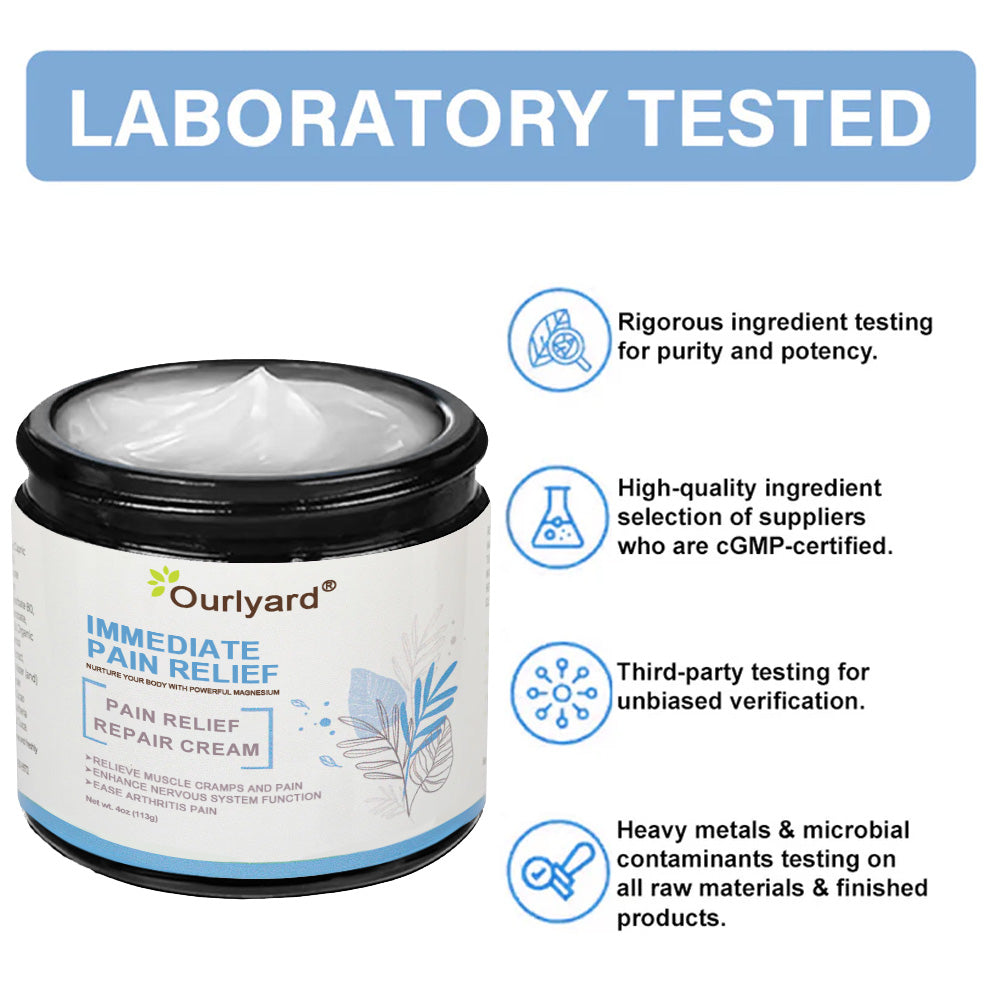 ✅HSE Approved: Ourlyard® Magnesium Pain Healing Bone Cream (Relief of neuropathy, muscle spasms, chronic pain, twitches or cramps, poor bone health and other arthritis)