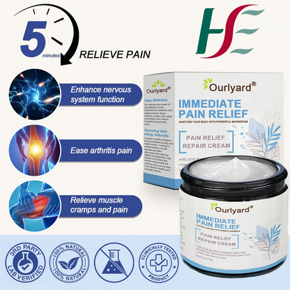 ✅HSE Approved: Ourlyard® Magnesium Pain Healing Bone Cream (Relief of neuropathy, muscle spasms, chronic pain, twitches or cramps, poor bone health and other arthritis)